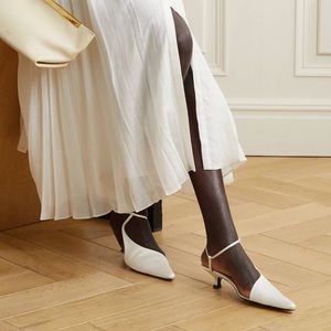 KHAITE Seville Pumps Heels white Satin, NEW IN BOX